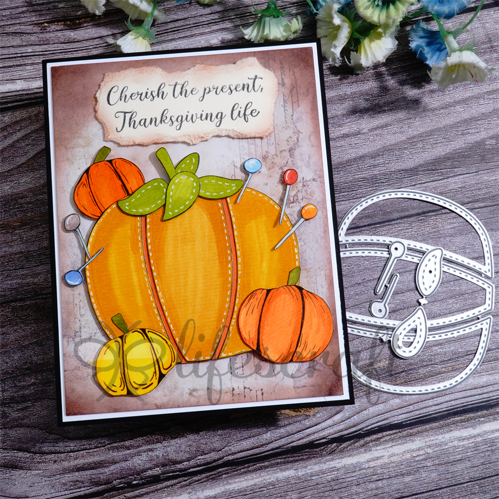 Lifescraft Stitching Pumpkin Metal Cutting Dies