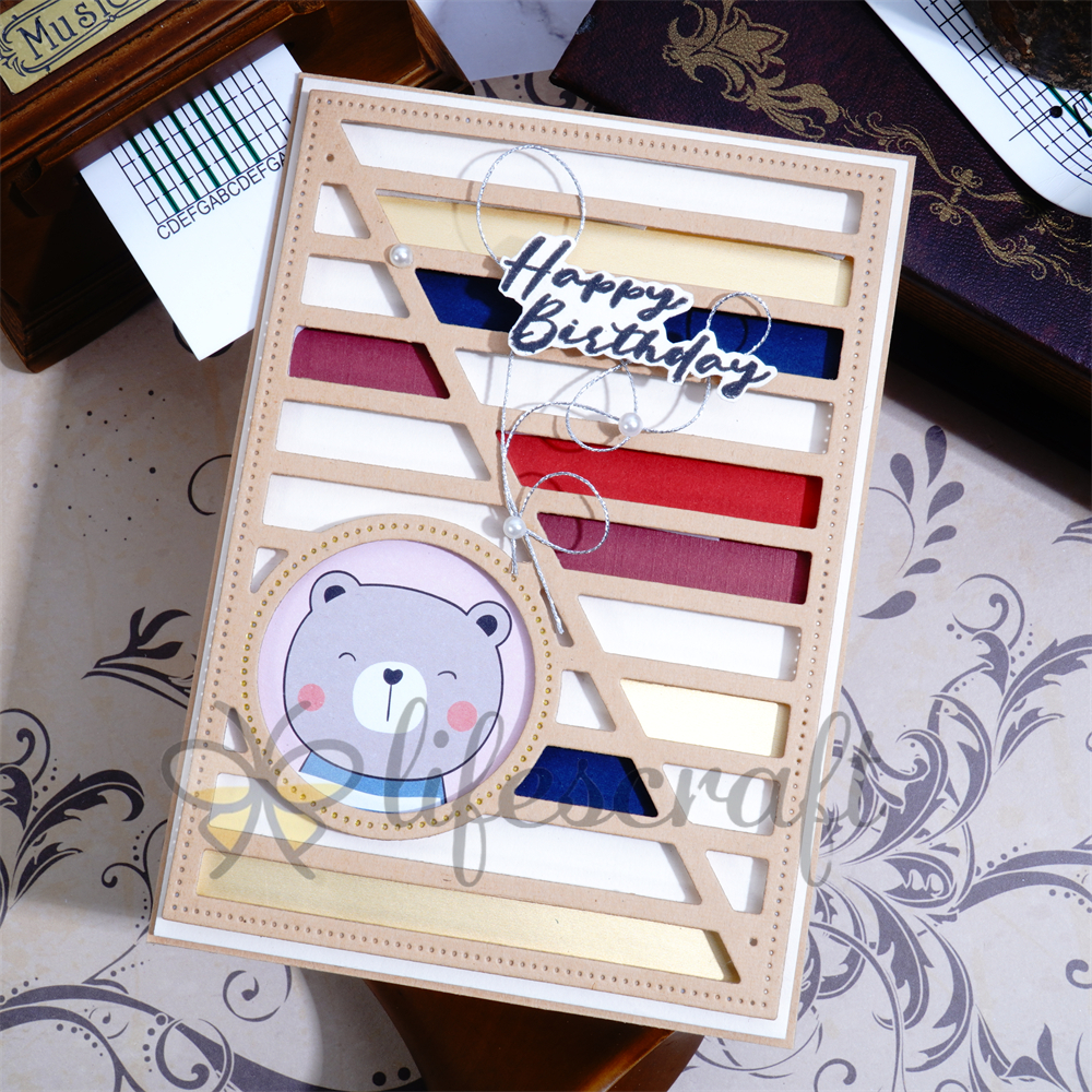 Lifescraft Strip shape embedded triangle and circle background Board Metal Cutting Dies