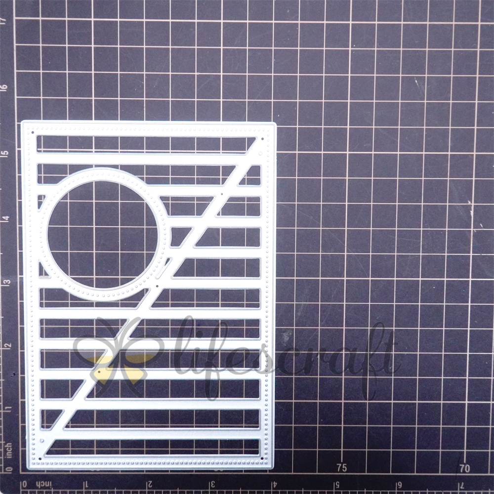 Lifescraft Strip shape embedded triangle and circle background Board Metal Cutting Dies