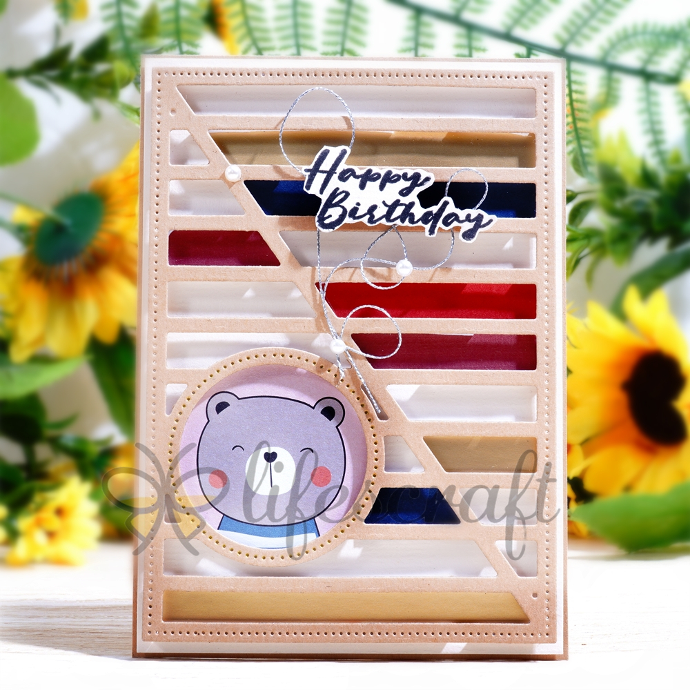 Lifescraft Strip shape embedded triangle and circle background Board Metal Cutting Dies