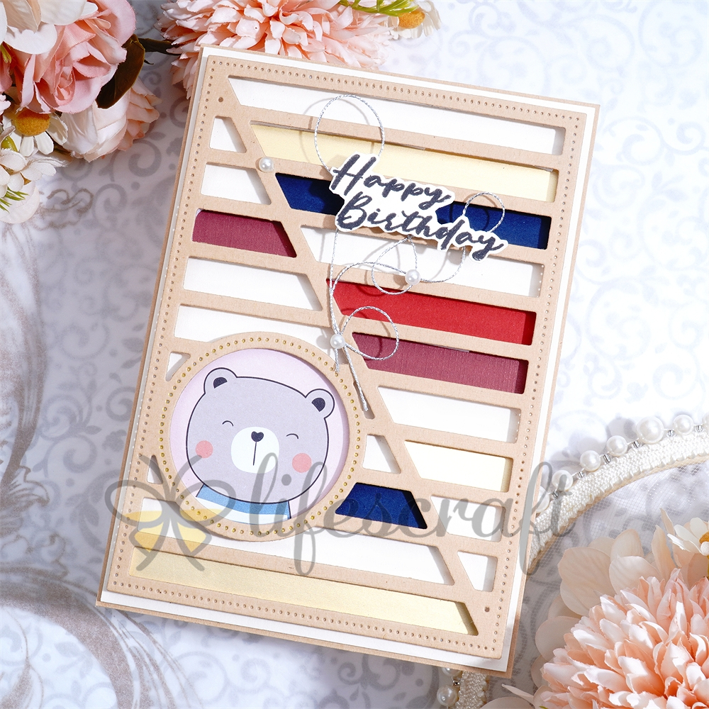 Lifescraft Strip shape embedded triangle and circle background Board Metal Cutting Dies