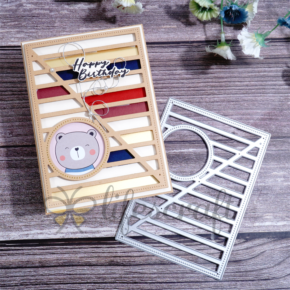 Lifescraft Strip shape embedded triangle and circle background Board Metal Cutting Dies