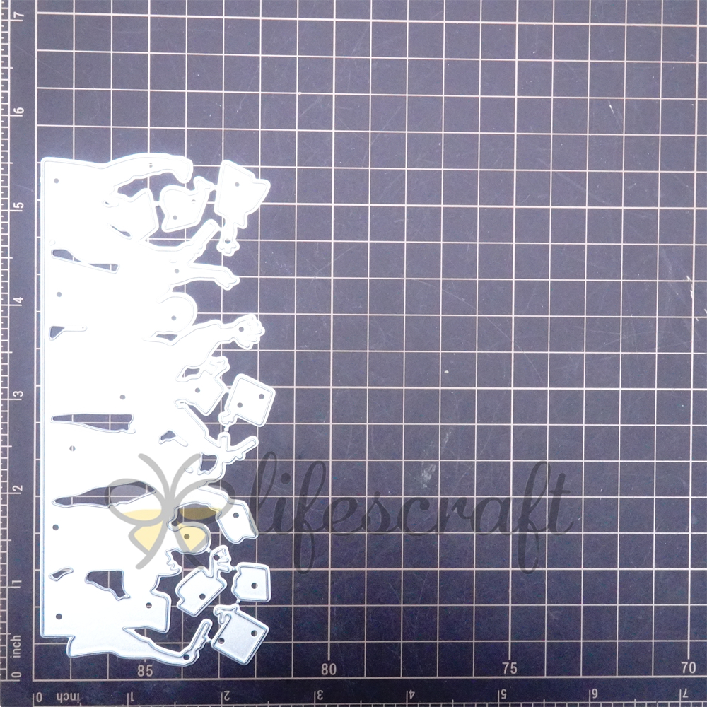 Lifescraft Students Wearing Academic Uniforms Cheering Metal Cutting Dies