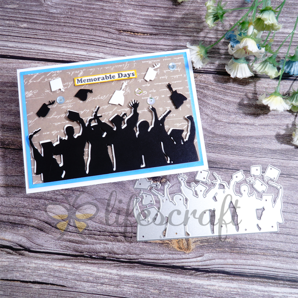 Lifescraft Students Wearing Academic Uniforms Cheering Metal Cutting Dies