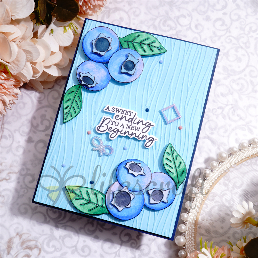 Lifescraft Three Blueberries with Leaves Metal Cutting Dies