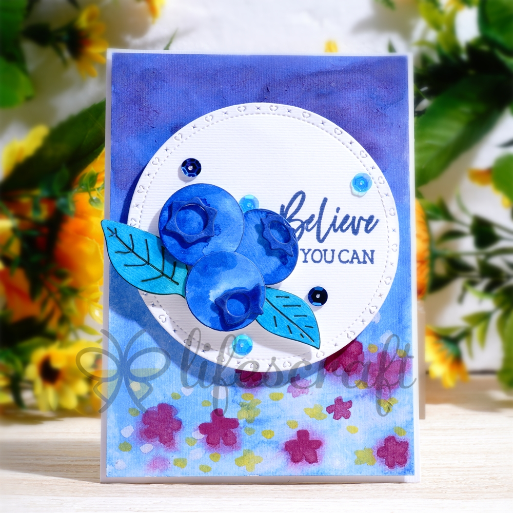 Lifescraft Three Blueberries with Leaves Metal Cutting Dies