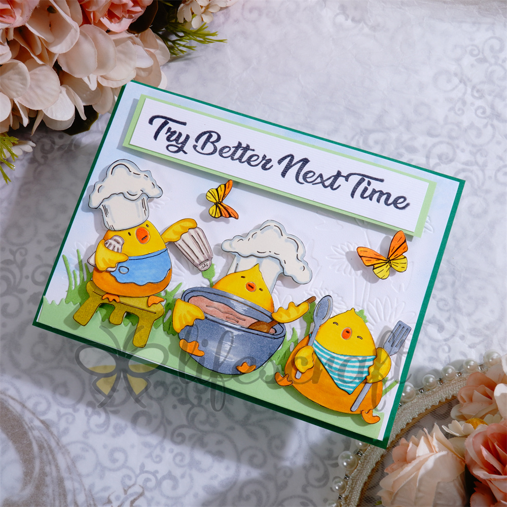 Lifescraft Three Little Chickens Cooking Metal Cutting Dies