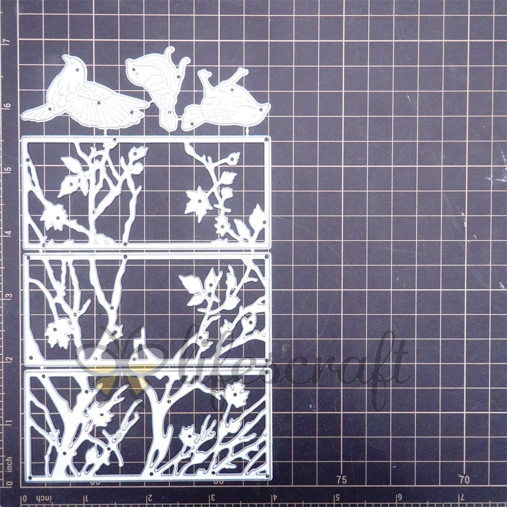 Lifescraft Three Parrots in the Window Frame Metal Cutting Dies