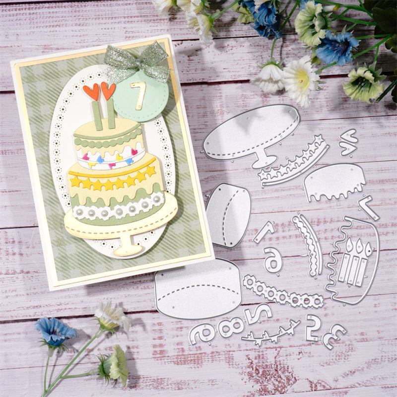 Lifescraft Delicious Birthday Cake Cutting Dies