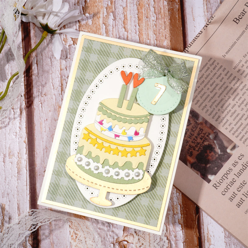 Lifescraft Delicious Birthday Cake Cutting Dies