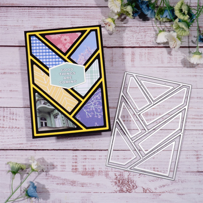 Lifescraft Geometric Line Splicing Rectangular Background Board Dies