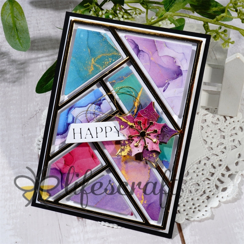 Lifescraft Geometric Line Splicing Rectangular Background Board Dies