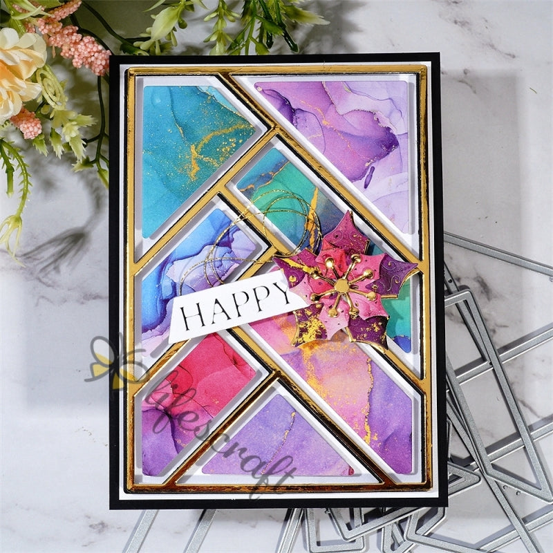 Lifescraft Geometric Line Splicing Rectangular Background Board Dies