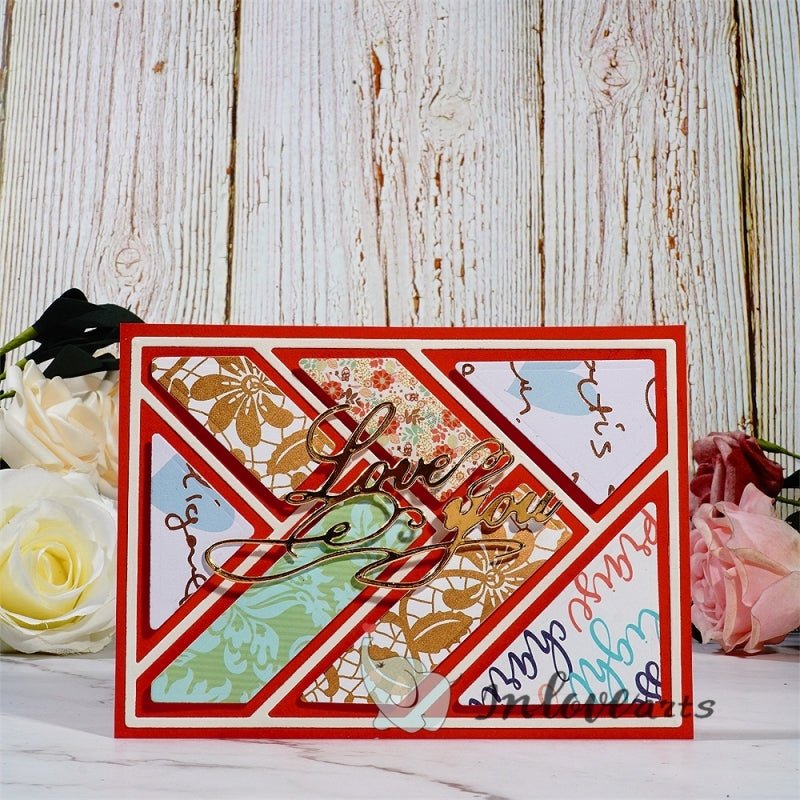 Lifescraft Geometric Line Splicing Rectangular Background Board Dies