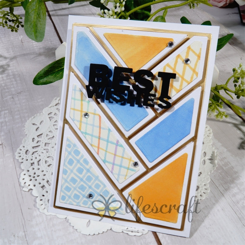 Lifescraft Geometric Line Splicing Rectangular Background Board Dies