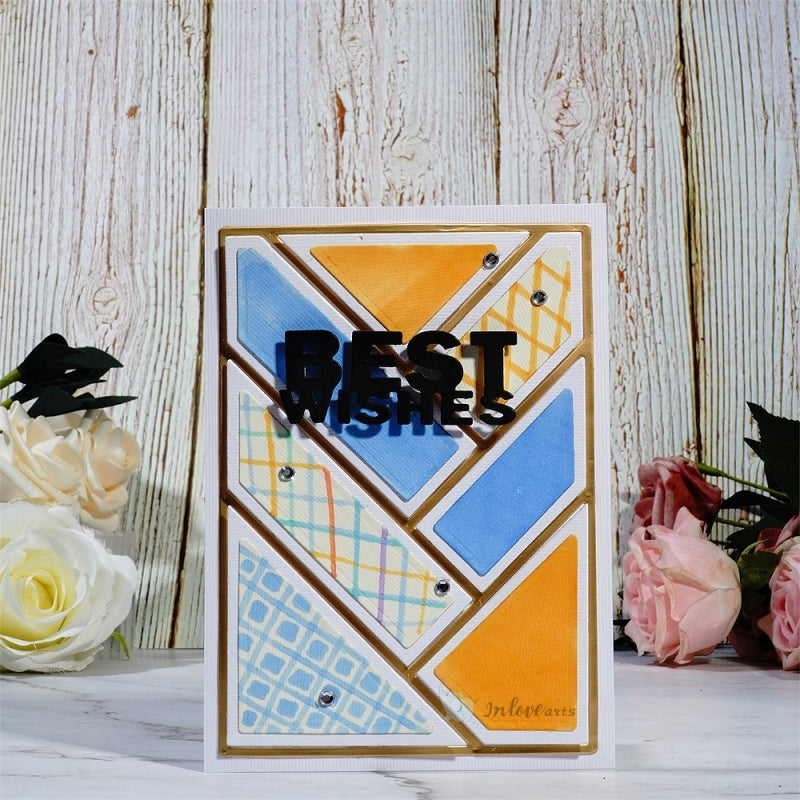 Lifescraft Geometric Line Splicing Rectangular Background Board Dies