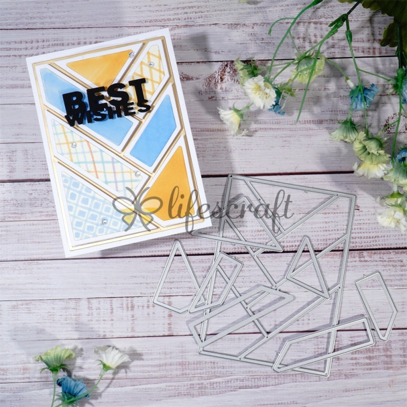 Lifescraft Geometric Line Splicing Rectangular Background Board Dies