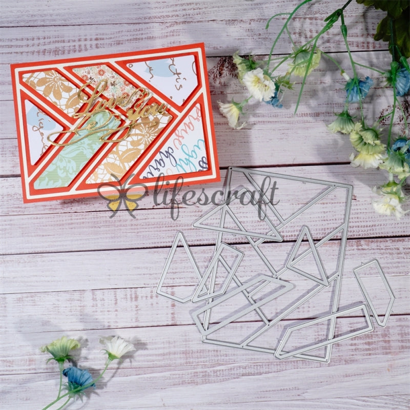 Lifescraft Geometric Line Splicing Rectangular Background Board Dies