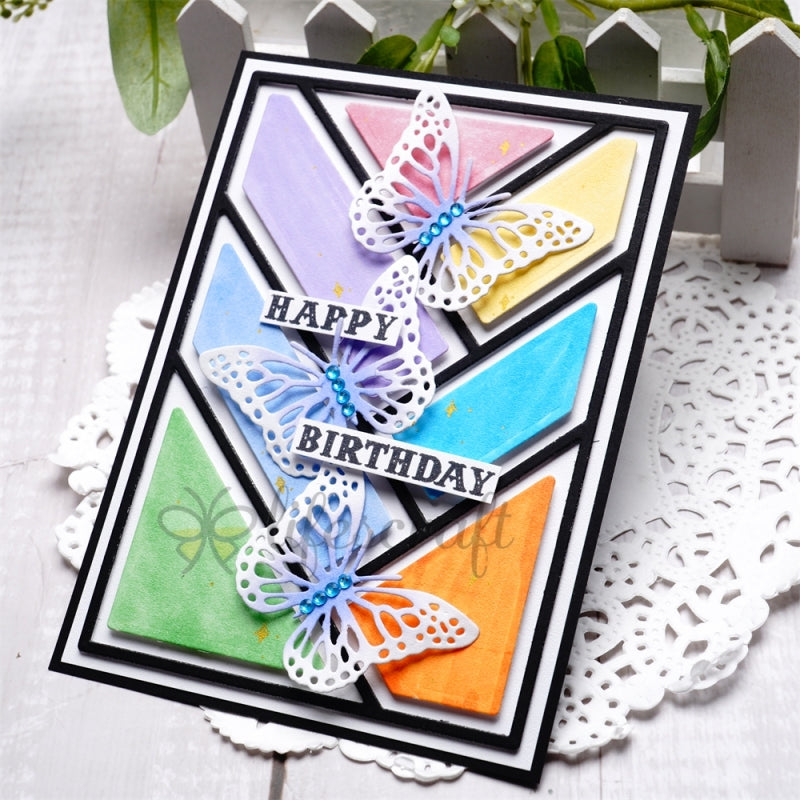 Lifescraft Geometric Line Splicing Rectangular Background Board Dies