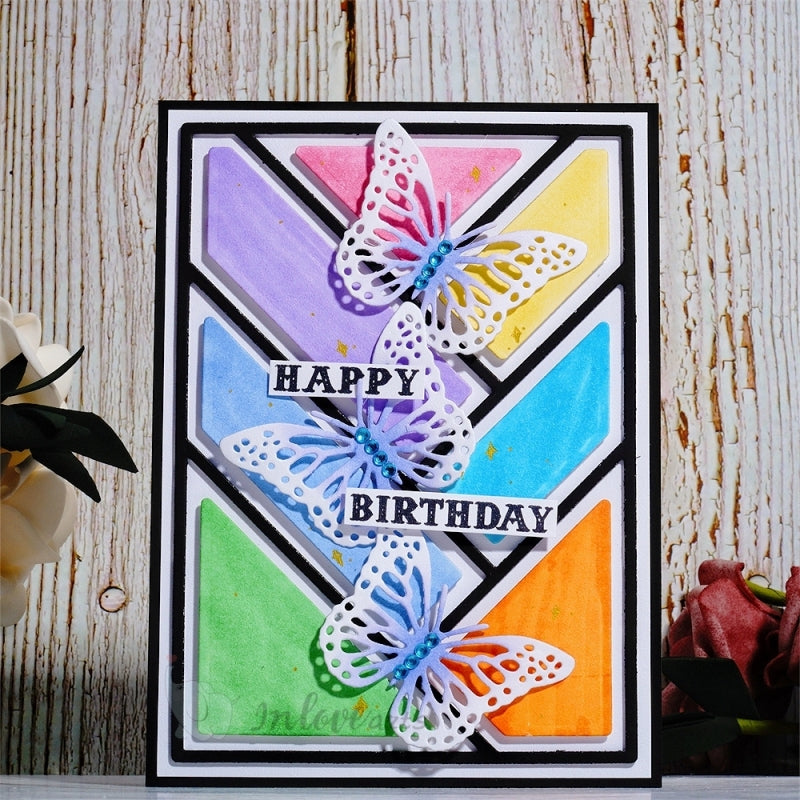 Lifescraft Geometric Line Splicing Rectangular Background Board Dies