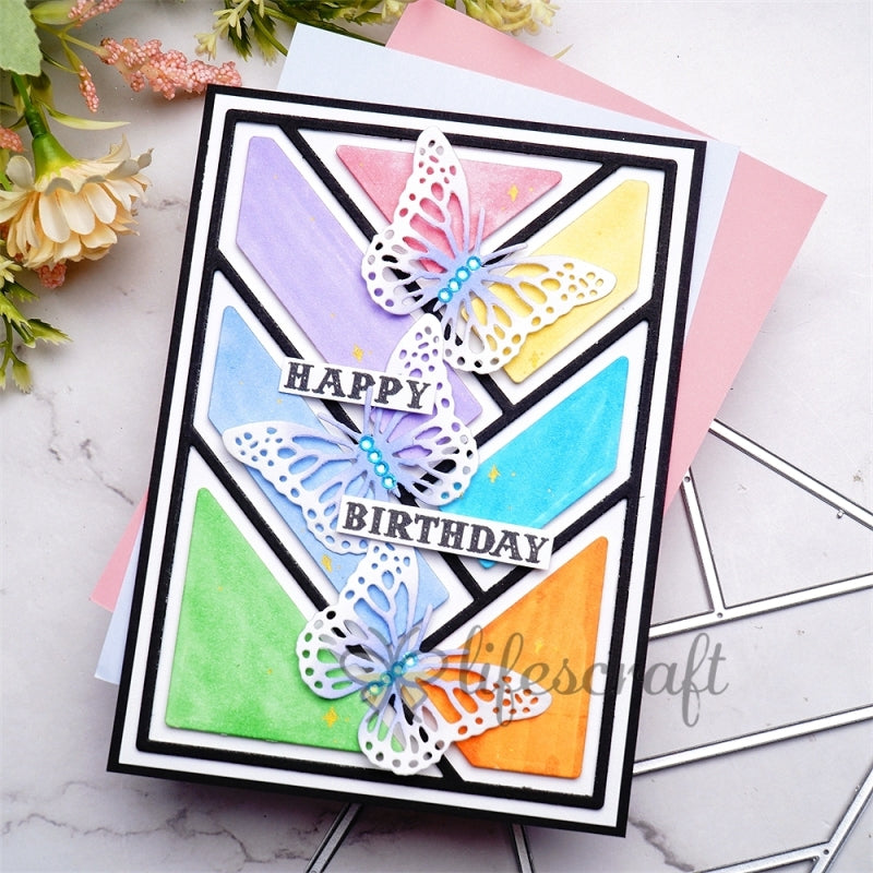 Lifescraft Geometric Line Splicing Rectangular Background Board Dies