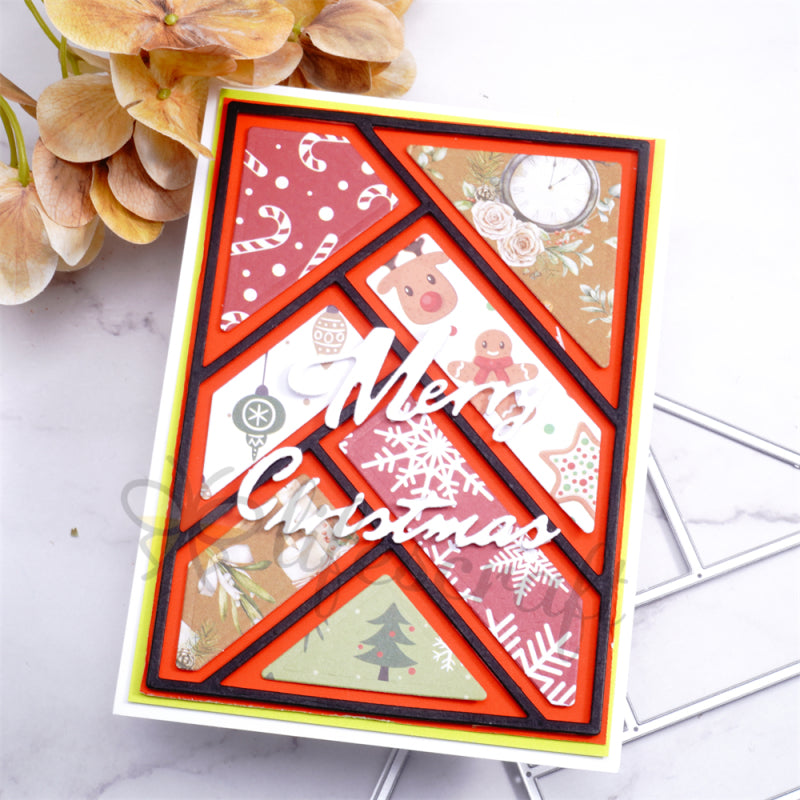 Lifescraft Geometric Line Splicing Rectangular Background Board Dies