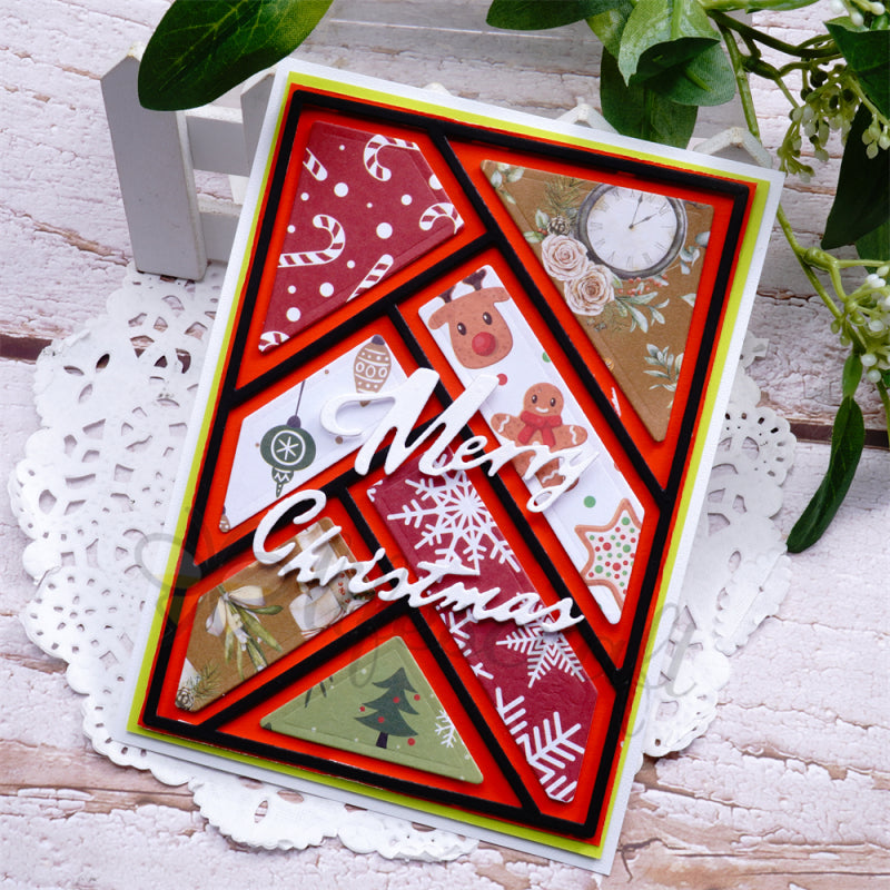 Lifescraft Geometric Line Splicing Rectangular Background Board Dies