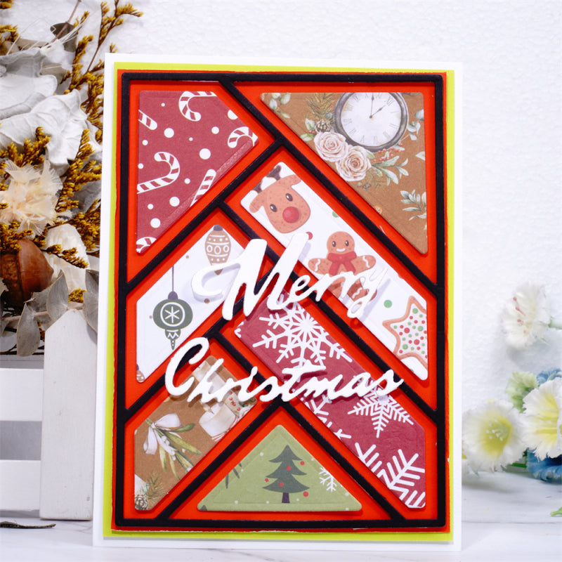 Lifescraft Geometric Line Splicing Rectangular Background Board Dies