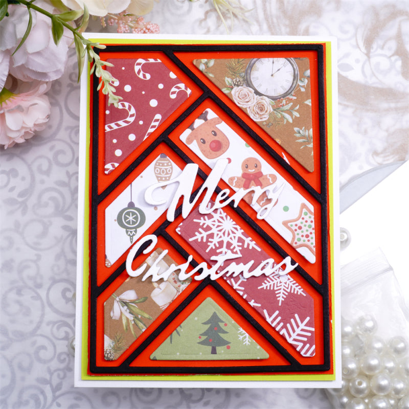 Lifescraft Geometric Line Splicing Rectangular Background Board Dies