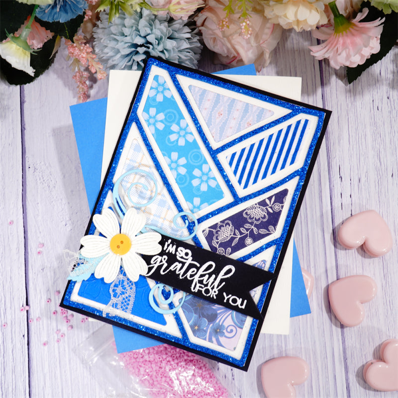 Lifescraft Geometric Line Splicing Rectangular Background Board Dies