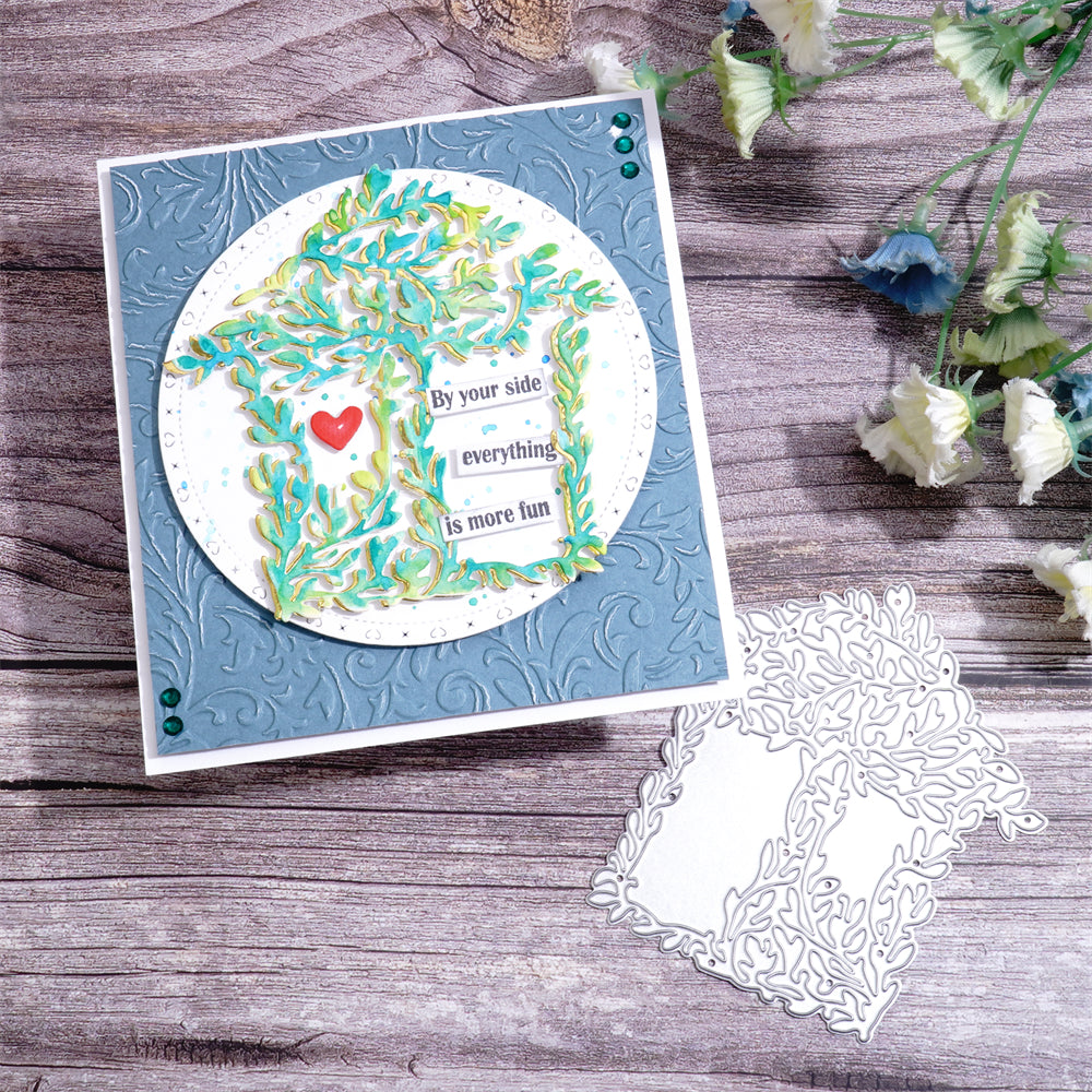 Lifescraft House Shape Leaves Background Cutting Dies