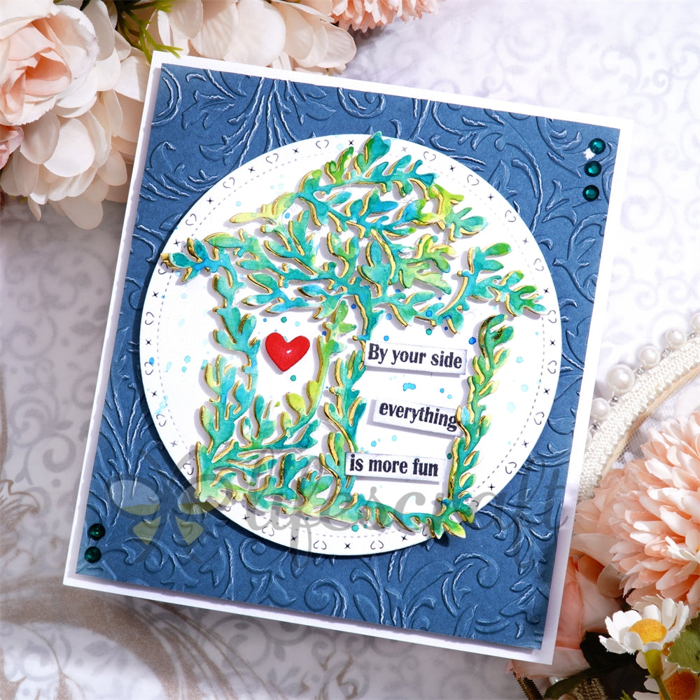 Lifescraft House Shape Leaves Background Cutting Dies