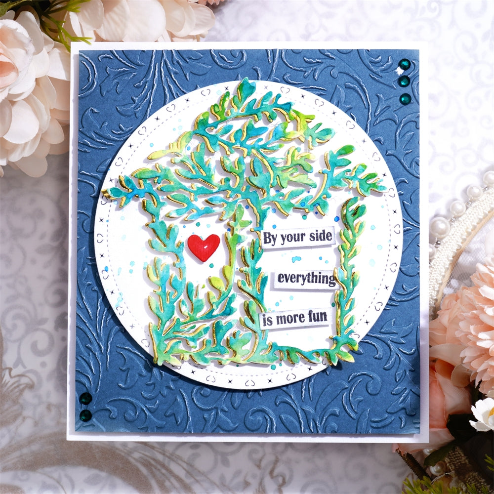 Lifescraft House Shape Leaves Background Cutting Dies