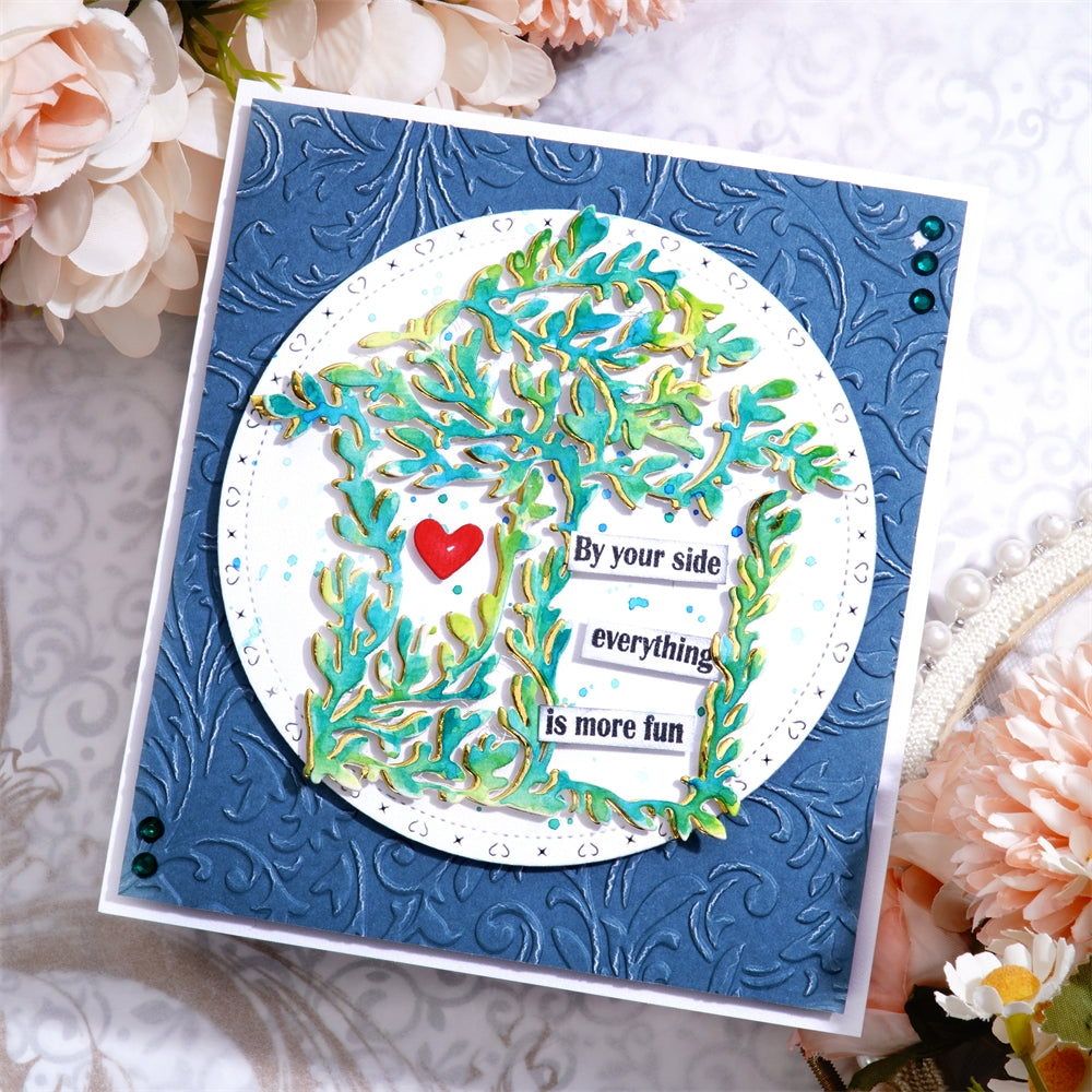 Lifescraft House Shape Leaves Background Cutting Dies