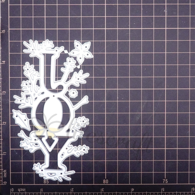 Lifescraft "Joy" Word with Snowflake Cutting Dies