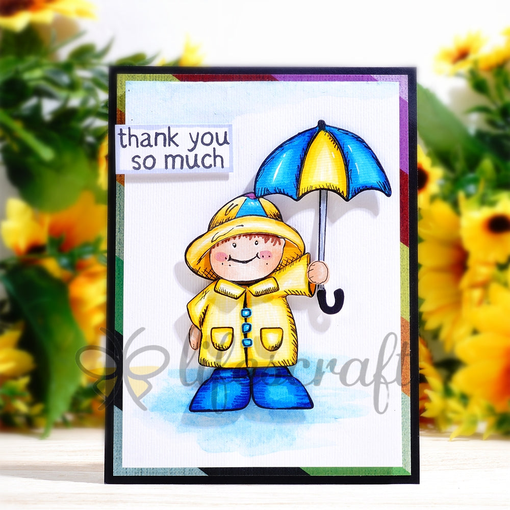 Lifescraft Little Boy holding Umbrella Metal Cutting Dies