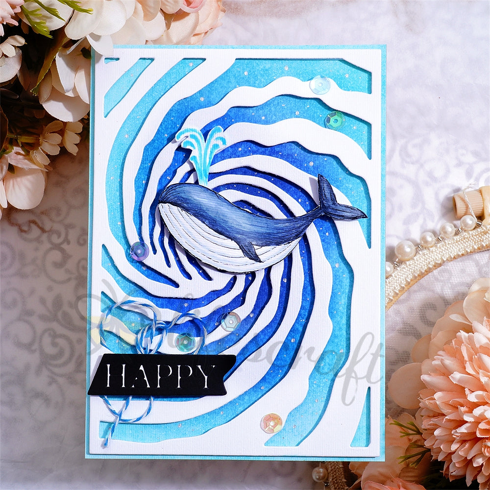 Lifescraft Sea Wave Ripple Background Board Metal Cutting Dies