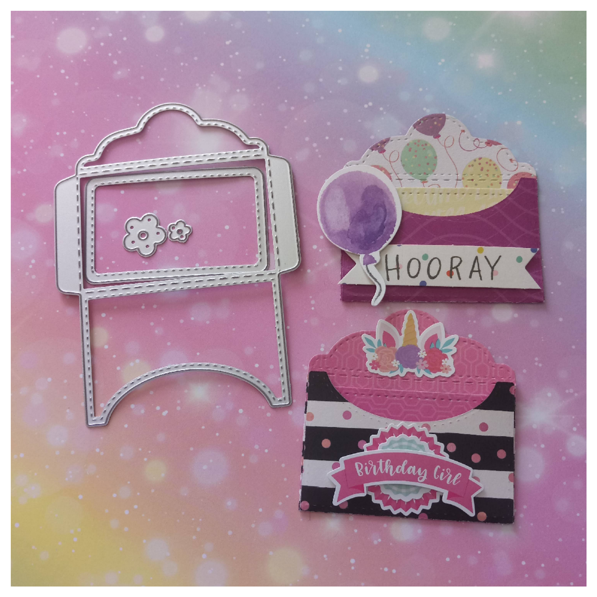 Floral Stitched Foldable Envelope Dies - Inlovearts