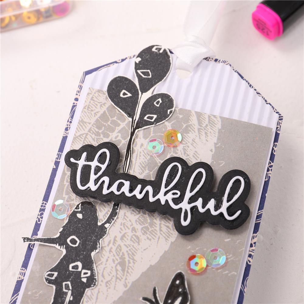 Girl with Balloons Stamps - Inlovearts