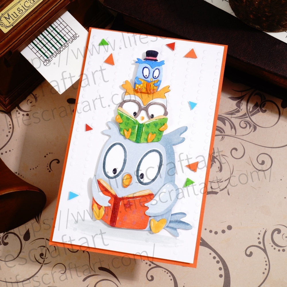 Lifescraft Birds Reading Metal Cutting Dies