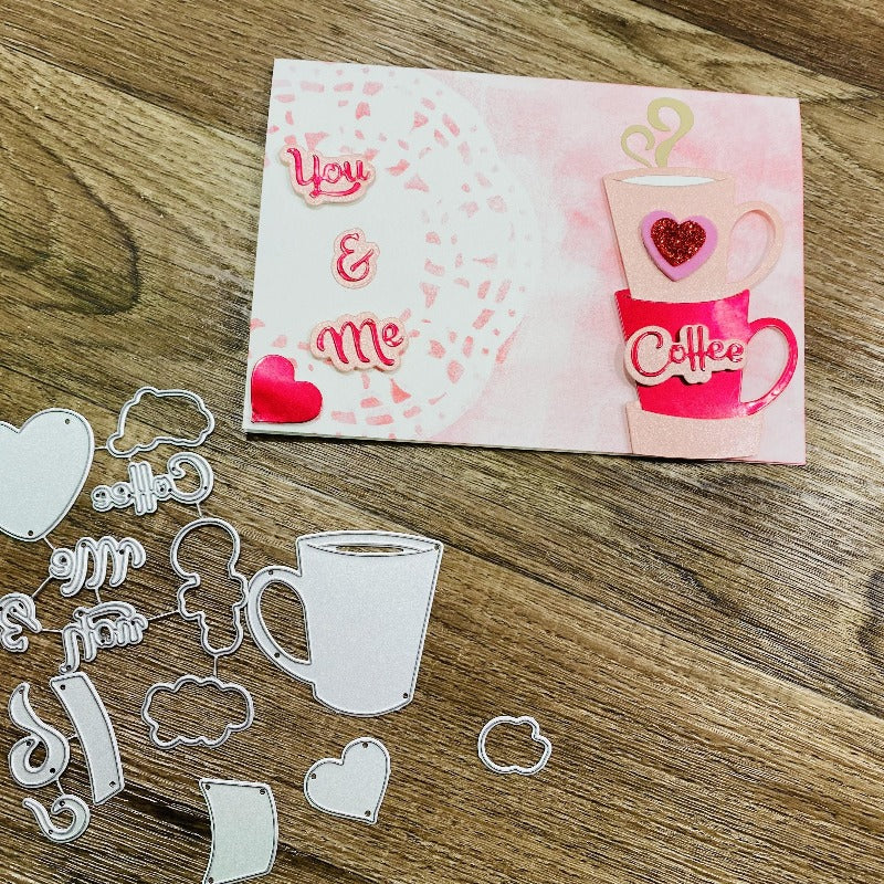 You and Me Coffee Cup Dies - Inlovearts