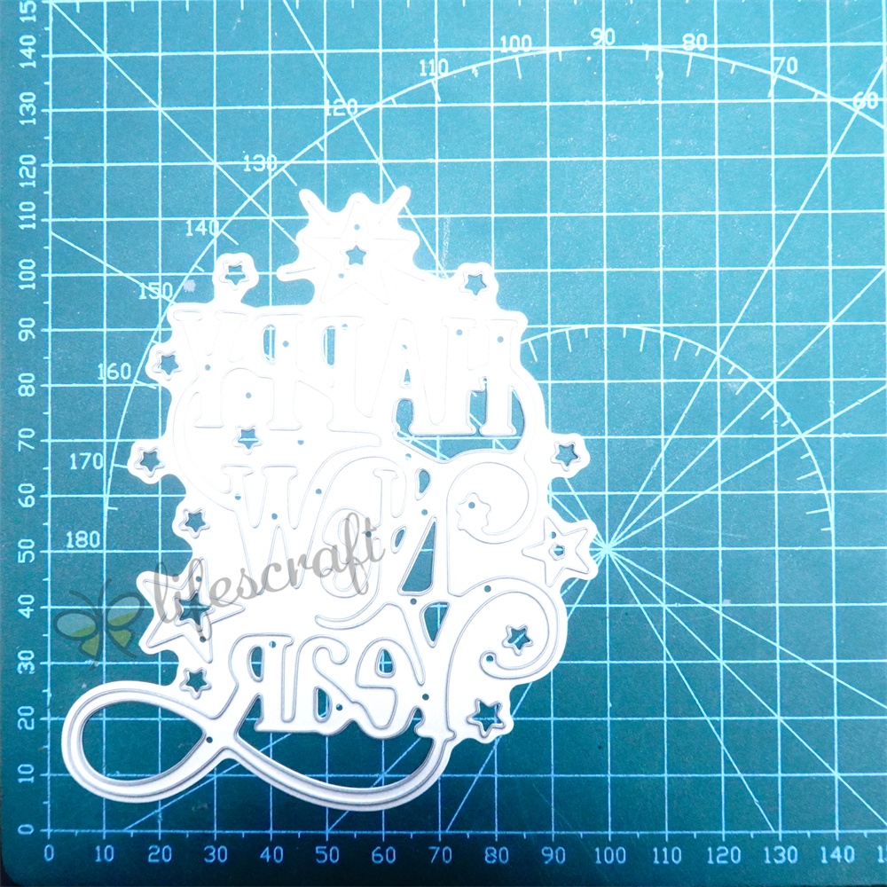 Lifescraft Happy New Year Stars Metal Cutting Dies