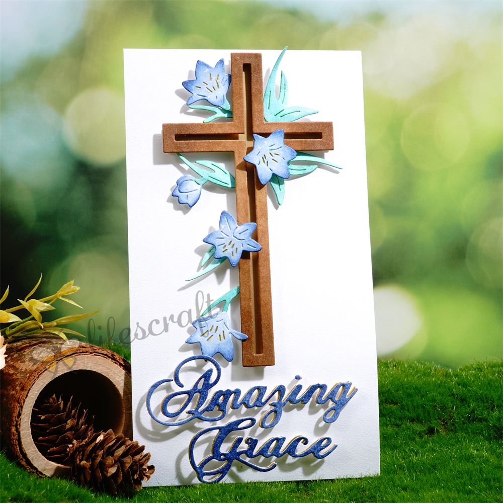 Lifescraft Cross and Roses Metal Cutting Dies