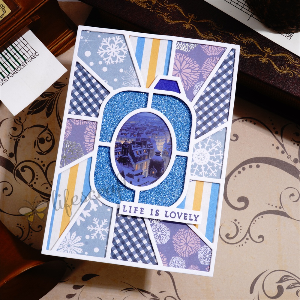 Lifescraft Christmas Background Board Metal Cutting Dies