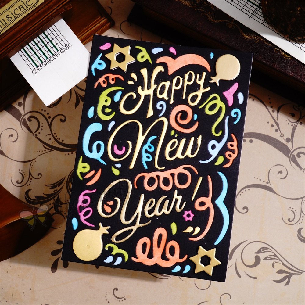 Lifescraft Celebrating Happy New Year Metal Cutting Dies