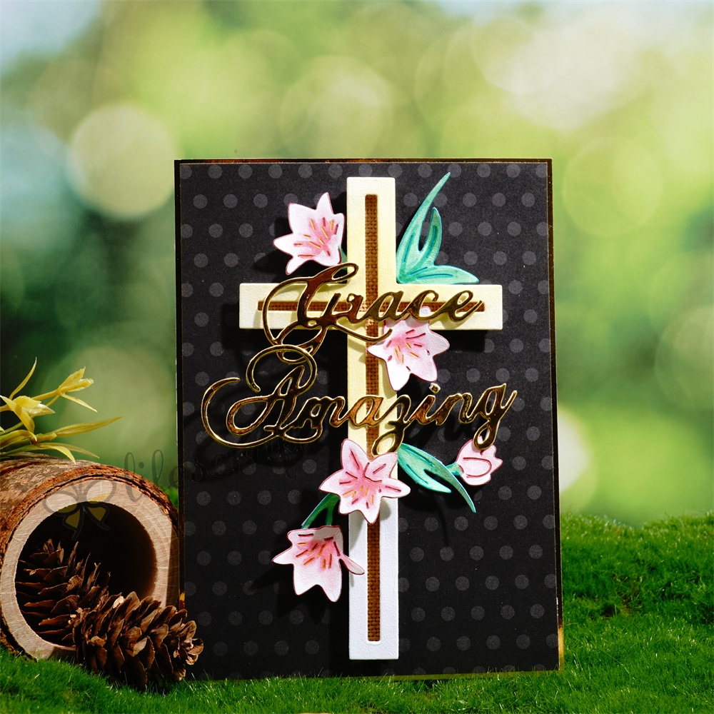 Lifescraft Cross and Roses Metal Cutting Dies