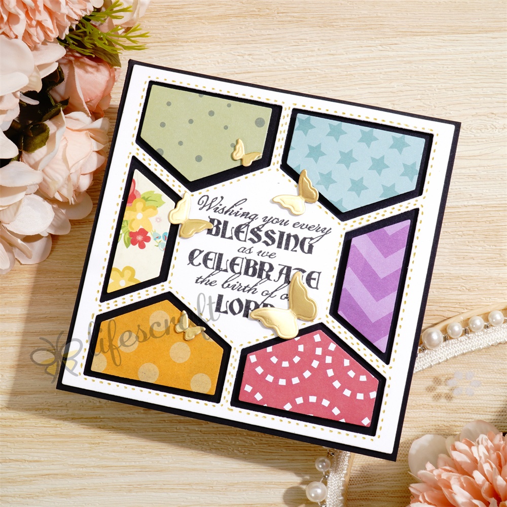 Lifescraft Album Background Frame Cutting Dies