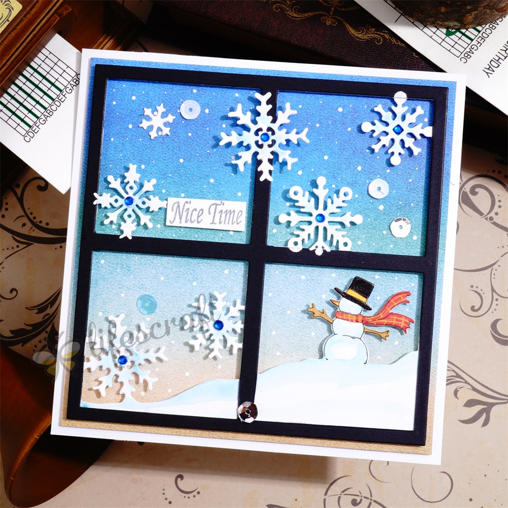 Lifescraft Beautiful Snowflakes outside the Window Metal Cutting Dies