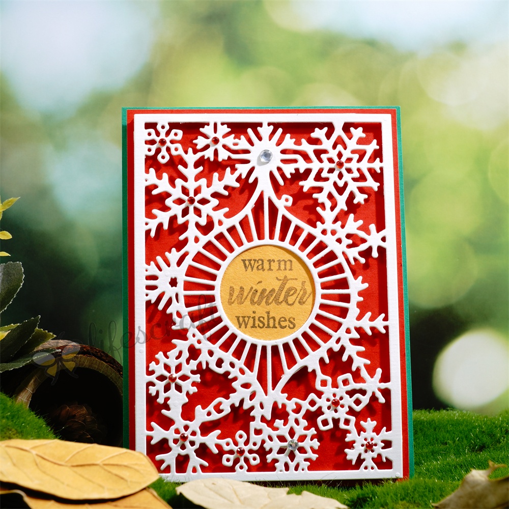 Lifescraft Christmas Flower Background Metal Cutting Dies