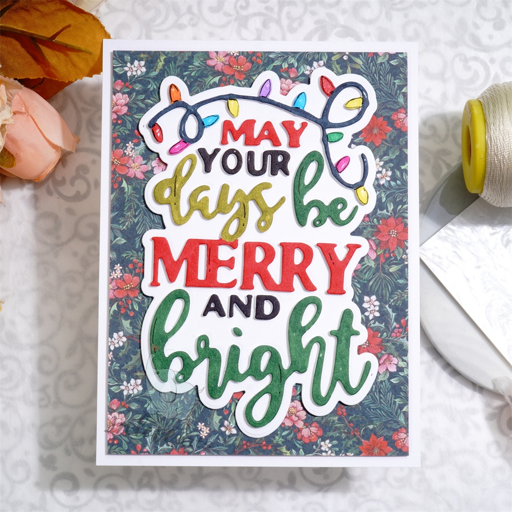 Lifescraft May Your Days Be Merry and Bright Metal Cutting Dies